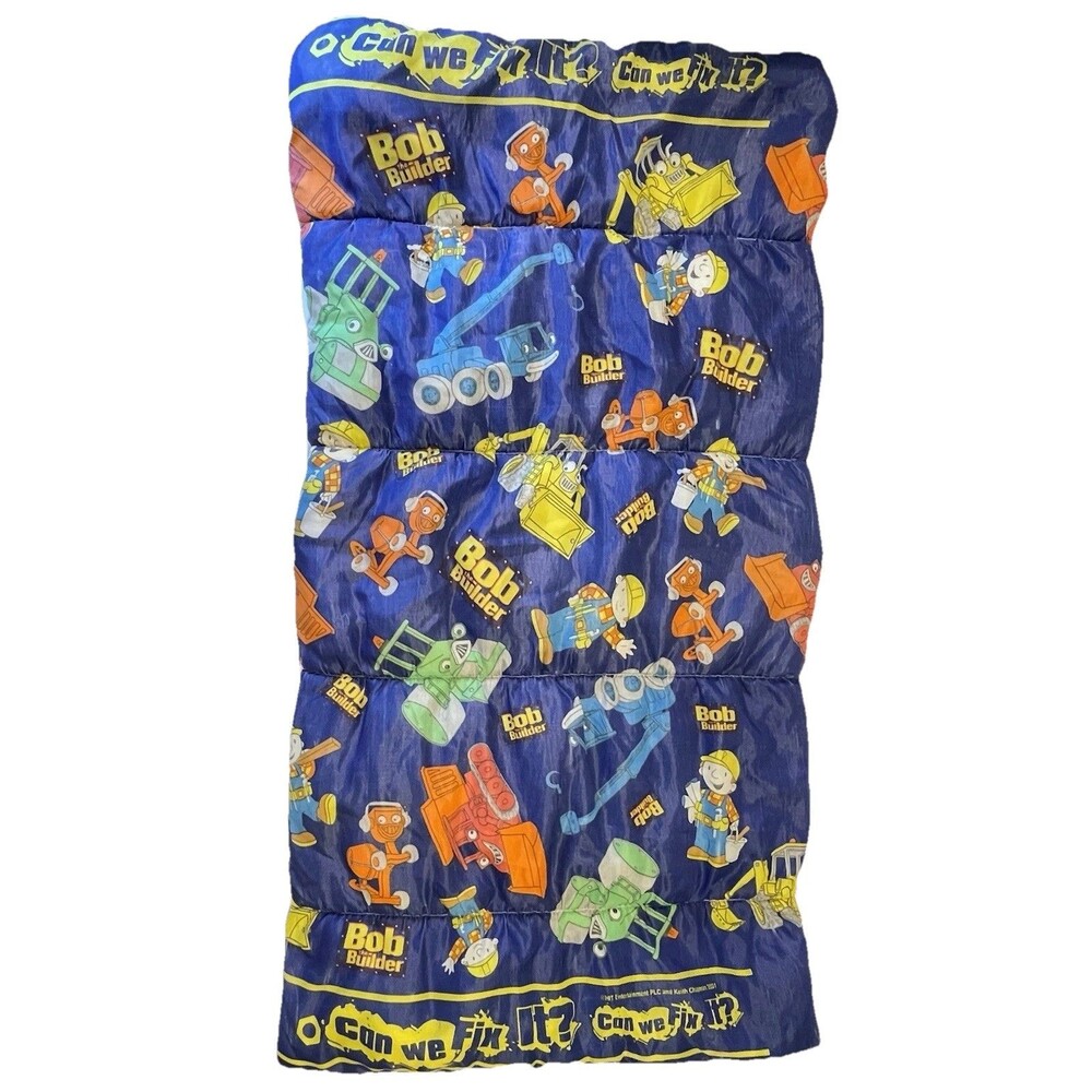 Bob The Builder Kid’s Sleeping Bag 54”x28" Can We Fix It? Camping 2001 Y2K VTG